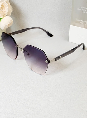 无框尼龙切边墨镜高级感