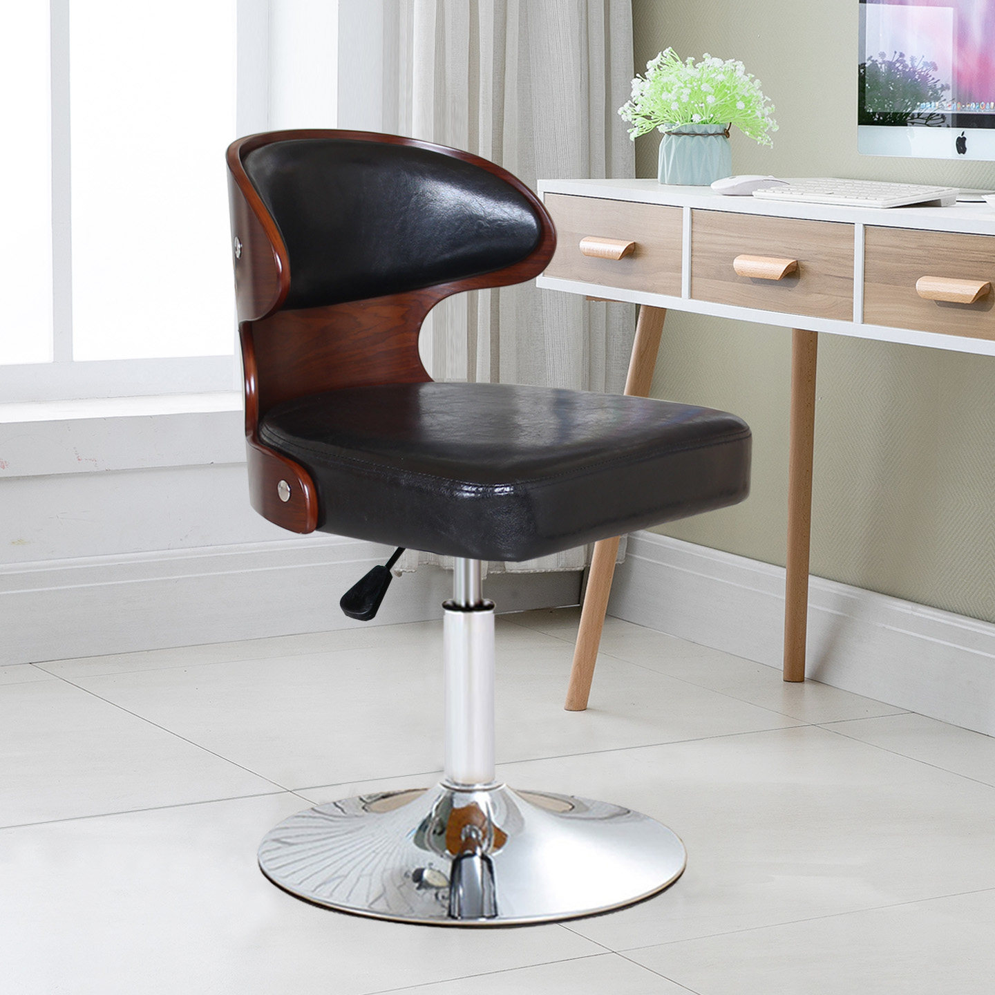 家用书房椅升降靠背椅电脑椅子舒适学习椅卧室椅书桌椅收银化妆凳