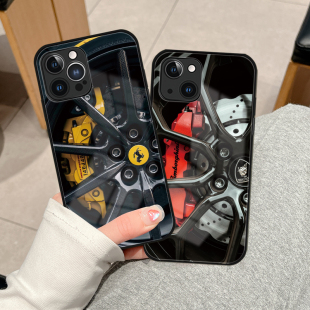 XR奢华78plus潮牌12适用华为mate70 p80保护套11 iPhone17promax手机壳车轮苹果16pro高级感13玻璃14男款 个性