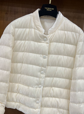 立领金丝绒排骨羽绒服女冬季