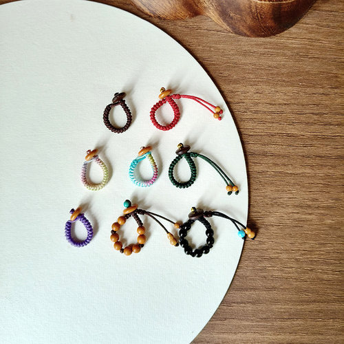 纯手工编织配件扣子 手链编绳扣手串配饰连接扣 滴溜跑环扣头配件 - 封面