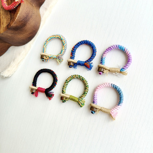 新品藏式手搓棉绳包挂扣头 文玩DIY配件钥匙扣链接扣配饰