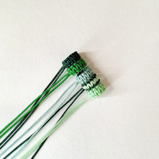 手工玉线平结拉环线圈DIY半成品 编织吊坠扣头跑环小提溜文玩配件