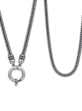 挂唐卡925纯银复古男士项链挂绳