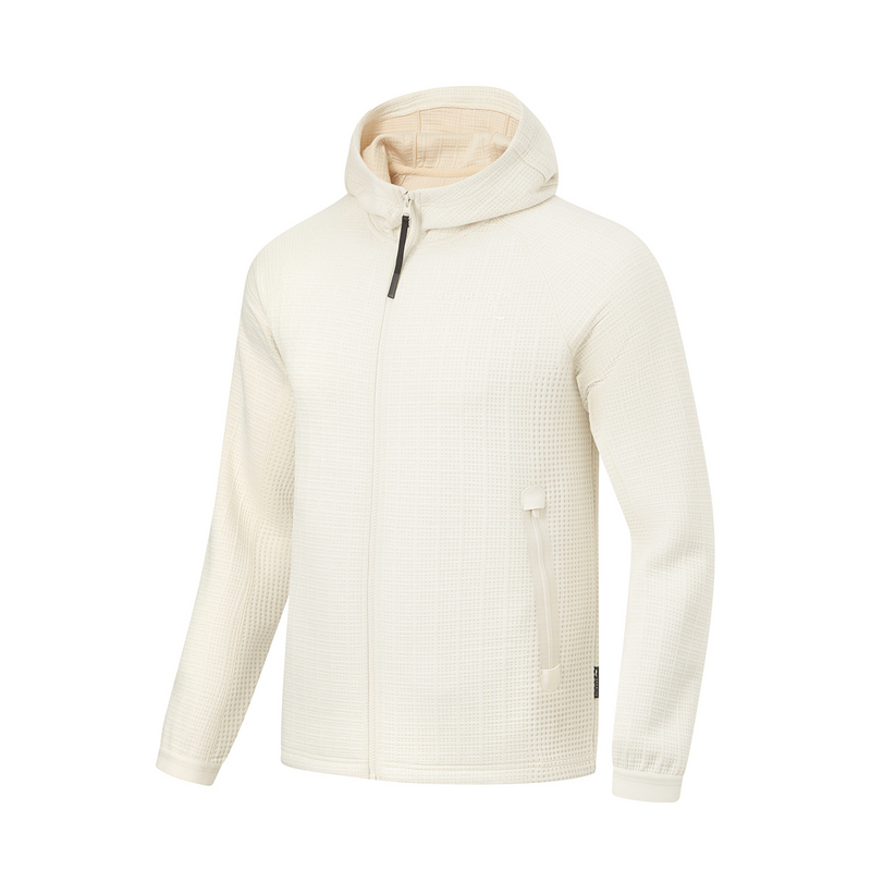 李宁男秋冬跑训系列开衫连帽卫衣健身保暖舒适运动服AWDT741-B品