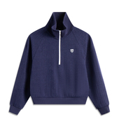 李宁卫衣春女运动潮流系列舒适透气简约宽松套头无帽卫衣AWDV138