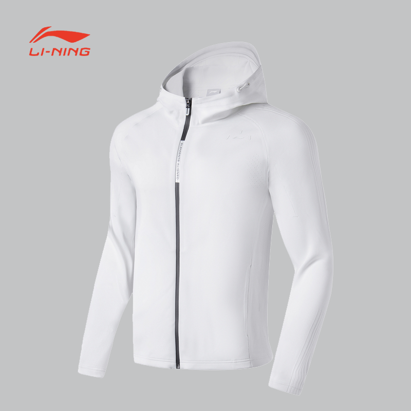 李宁男子健身系列开衫连帽卫衣