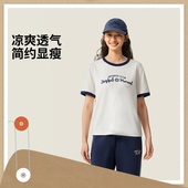 李宁短袖 AHSV472 T恤秋女款 运动潮流系列简约透气宽松圆领文化衫