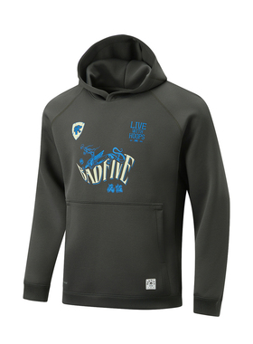 李宁BADFIVE反伍篮球系列男秋冬保暖舒适套头连帽卫衣AWDU083-B品