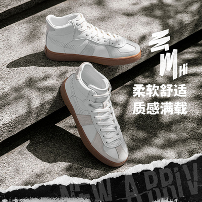 李宁休闲鞋女鞋云川HI板鞋女士时尚经典滑板鞋中帮运动鞋AGCT302