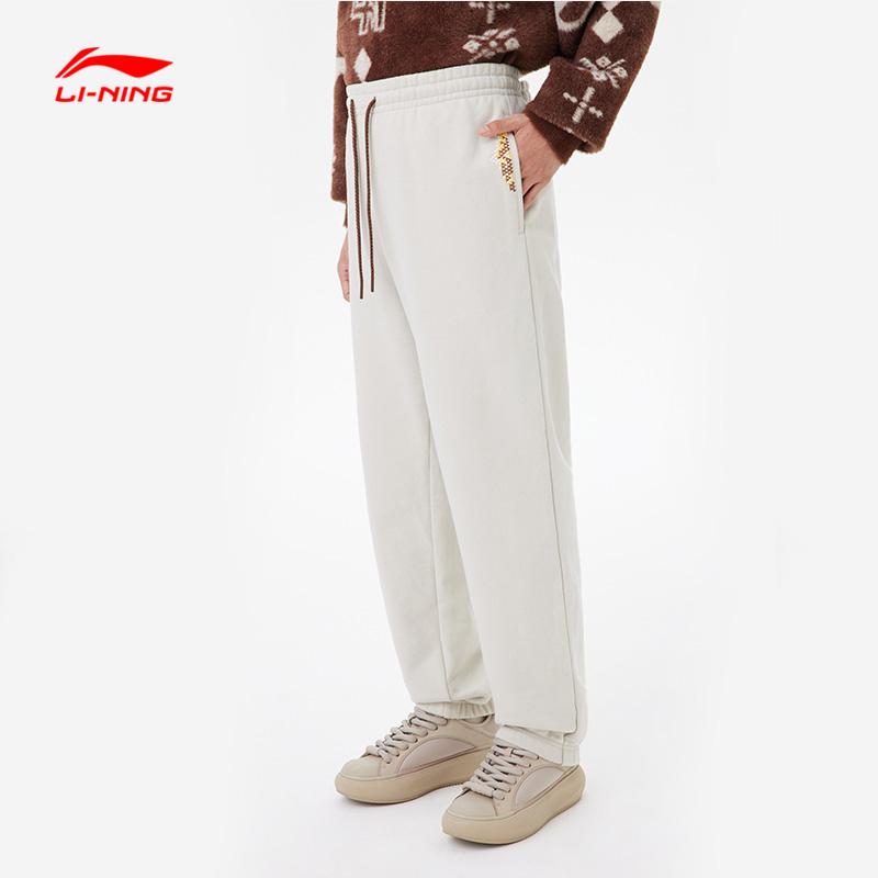 中国李宁系列男款春季舒适休闲时尚百搭系列宽松卫裤AKLT229-B品