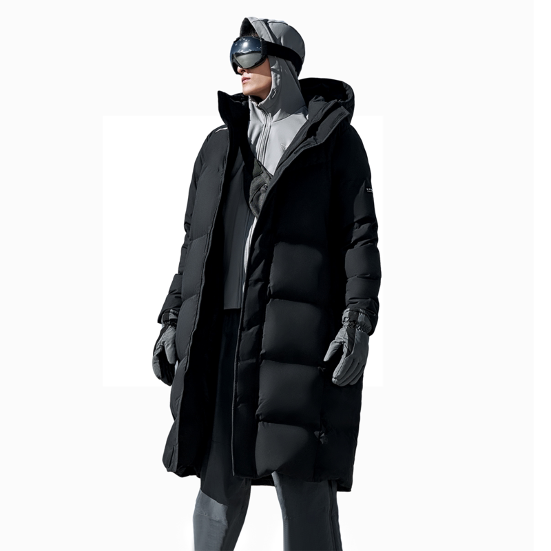 李宁火锅羽绒服丨男秋冬加厚户外连帽羽绒衣长款运动外套AYMV765