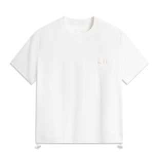 李宁春夏凉感纯色休闲运动女短袖刺绣圆领T恤打底衫YHSV206