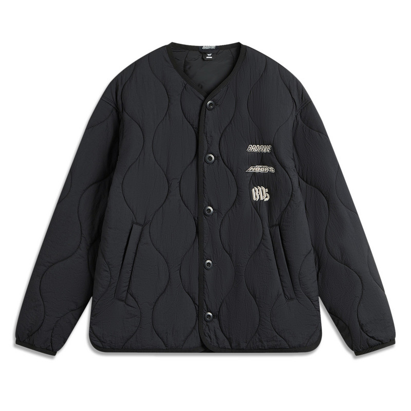 李宁短棉服2024新款反伍BADFIVE男子防泼水宽松外套AJMU085-B品