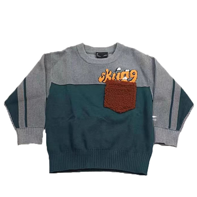 李宁童装秋冬男小童圆领长袖针织衫毛衣衫卫衣YMBS013-B品