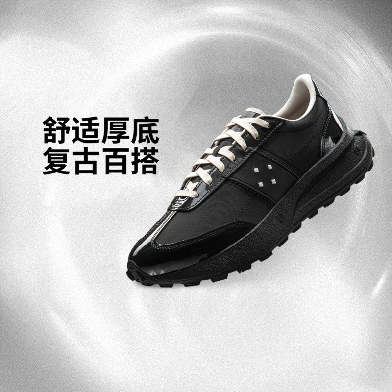 中国李宁25春新款男女款时尚复古防滑耐磨低帮潮流运动鞋AZGV073-
