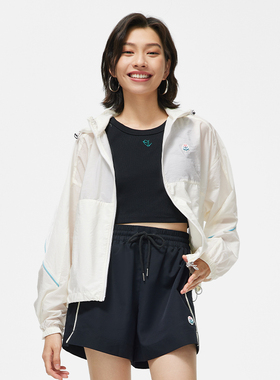 LI-NING/李宁运动生活时尚潮流休闲百搭女子宽松运动风衣AFDT434