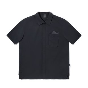 中国李宁成龙联名功夫男泡泡纱宽松休闲短袖 ASHV259 衬衫