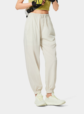 李宁运动裤夏女子健身系列舒适透气百搭宽松运动长裤AYKU396-B品