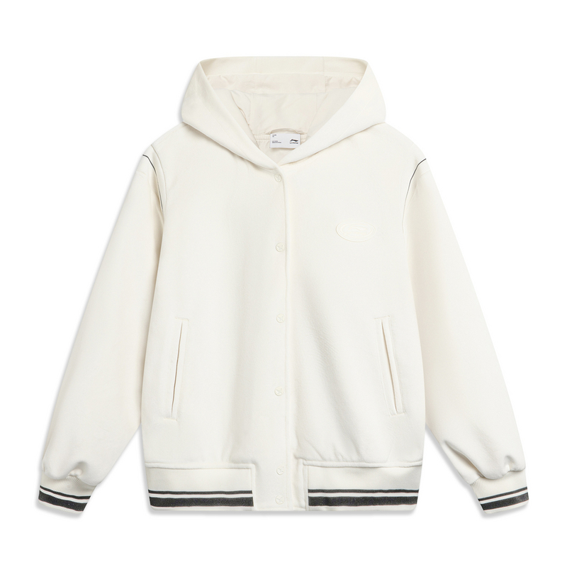 LI-NING/李宁女子运动生活系列休闲宽松百搭针织外套AFDU034-B品
