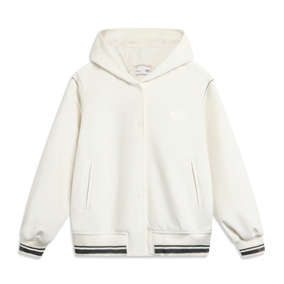 LI-NING/李宁女子运动生活系列休闲宽松百搭针织外套AFDU034-B品