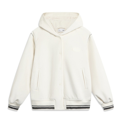 LI-NING/李宁女子运动生活系列休闲宽松百搭针织外套AFDU034-B品
