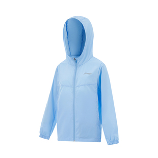 李宁综合体能系列风衣男童秋季 B品 反光防风运动连帽外套YFDU297