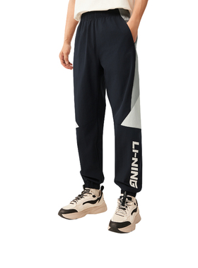 李宁男子卫裤2025夏季运动潮流系列束脚舒适运动长裤AYKV161