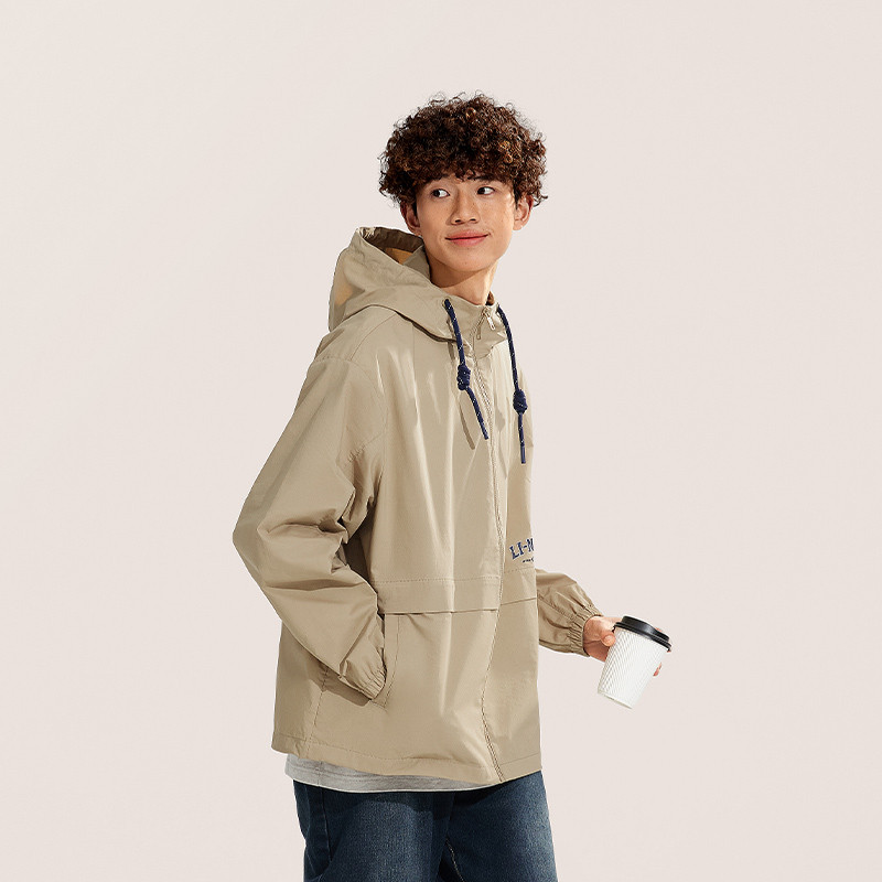 李宁男子春季运动生活系列时尚百搭宽松休闲运动风衣AFDU697-B品