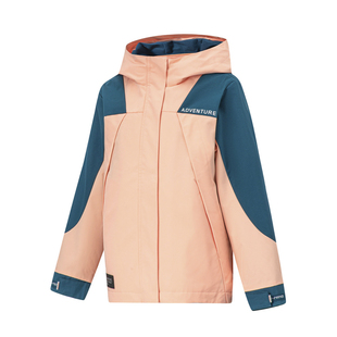 B品 卫衣运动风衣YWBT012 李宁童装 女大童户外宽松型三合一开衫