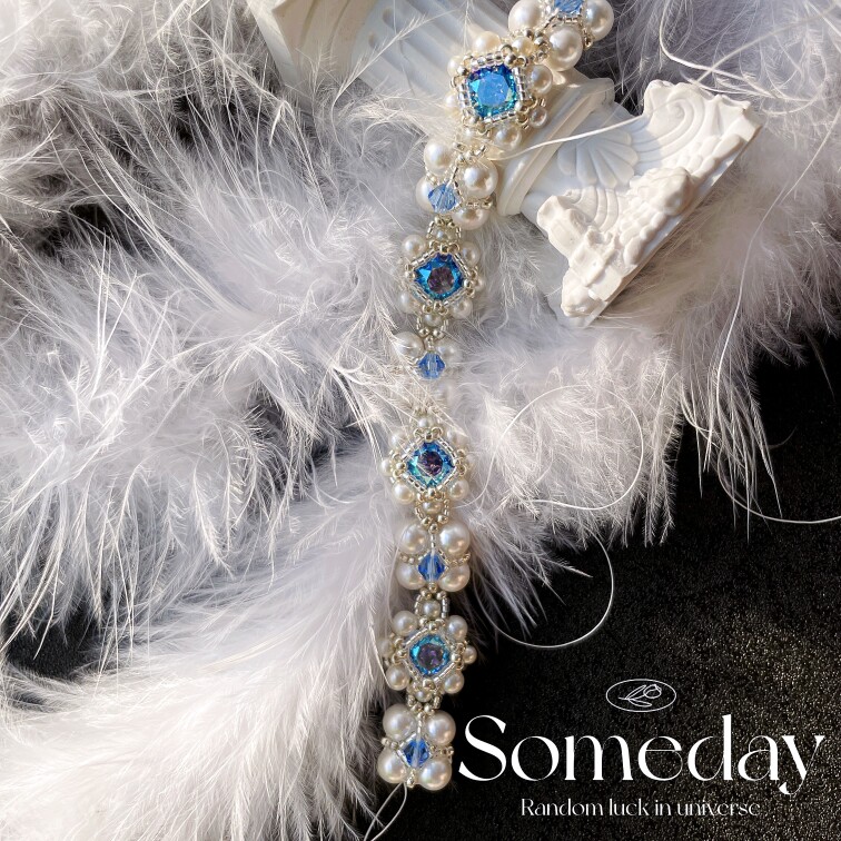 海蓝星轻奢重工穿珠手链水晶显白珍珠米珠,饰品/流行首饰/时尚饰品新,手链,淘宝优惠券,粉丝福利购,淘宝优惠卷