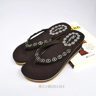 2016新款女士人字拖鞋凉鞋中高跟鞋防滑耐磨牛筋底不臭脚夏季休闲