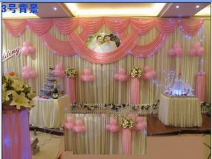 婚庆舞台布置粉色纱幔舞台纱幔婚庆背景纱幔冰绸布粉红蓝紫色纱幔