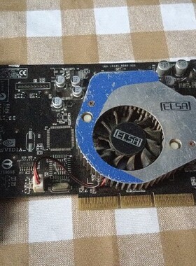 elsa 艾尔莎 fx732xt 5600xt 128m vga dvi s agp 拆机老显卡