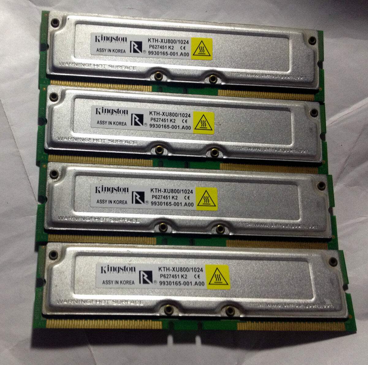 金士顿 KINGSTON KTH XU800 1024 1G RAMBUS 四条600元 实拍