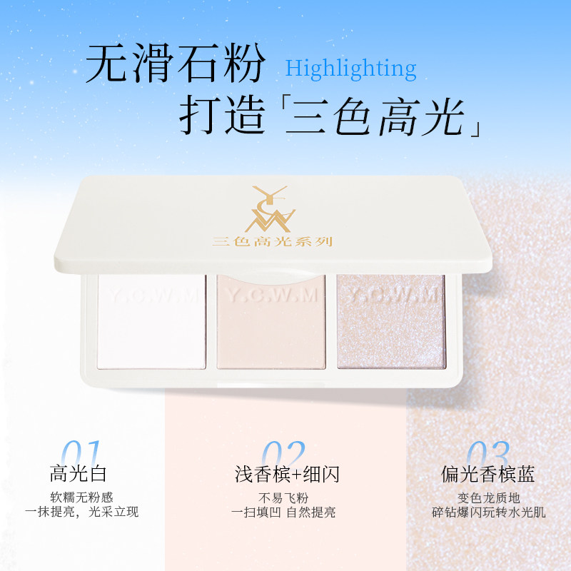 艺彩文墨流光溢彩三色高光粉细闪高光