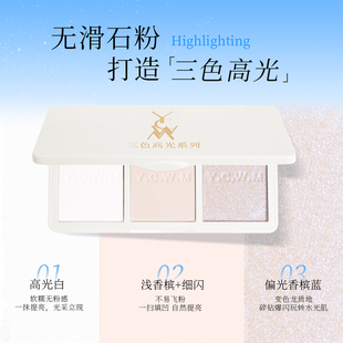 艺彩文墨流光溢彩三色高光粉细闪提亮哑光珠光修饰显色高饱和白色