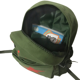 包邮双肩背包帆布包毛主席背包红五星雷锋包军挎包学生书包绿军包