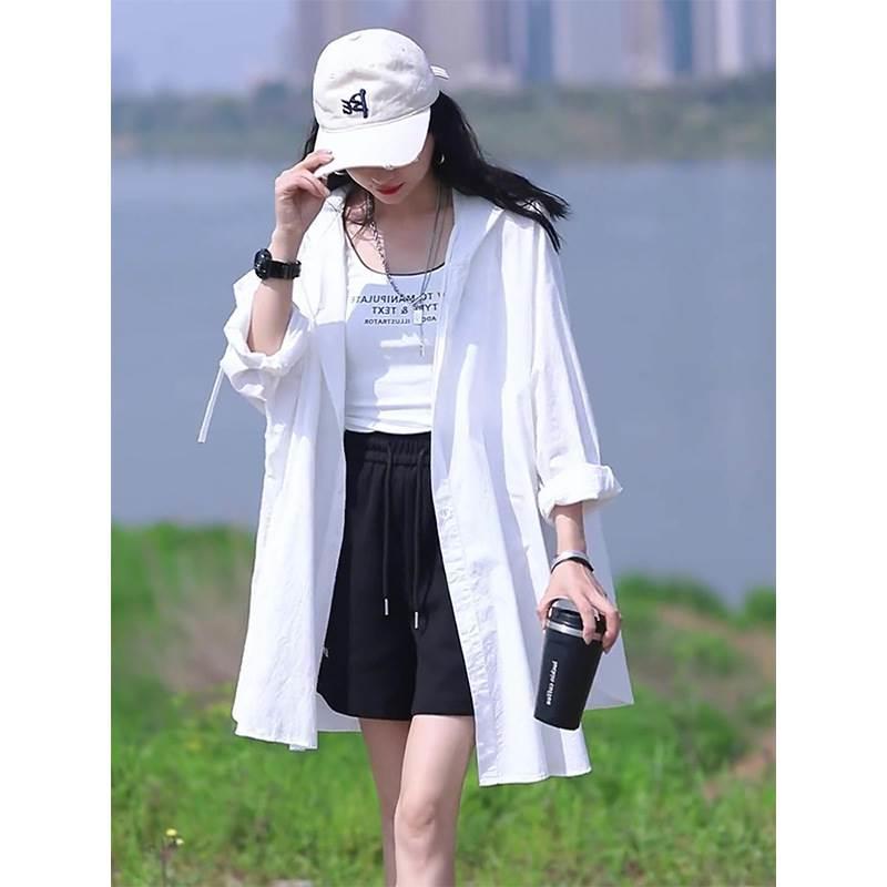 防晒风衣女款2025年韩版新款中长款小个子春秋季休闲感薄外套
