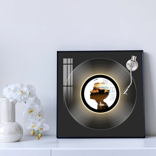 周深音乐专辑装饰画潮流明星蓝牙音响客厅摆件画黑胶唱片卧室挂画
