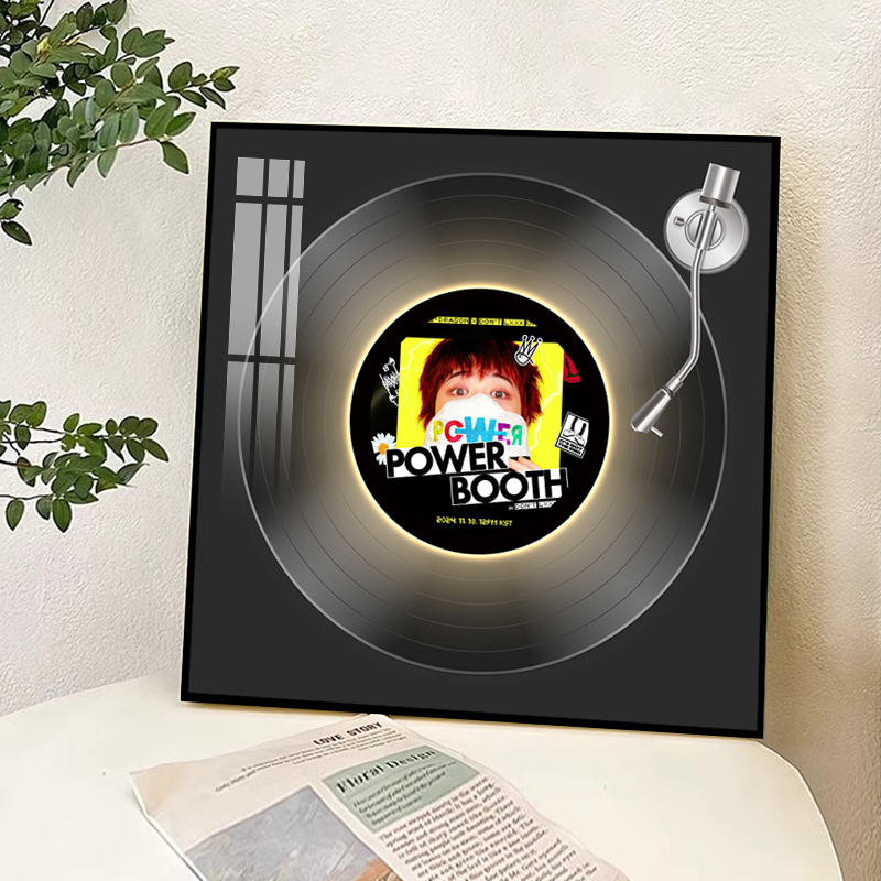 潮牌服装店蓝牙音响摆件画权志龙黑胶唱片挂画音乐工作室装饰画