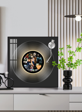 周杰伦蓝牙音响装饰画影音室私人影院黑胶唱片挂画音乐专辑摆件画