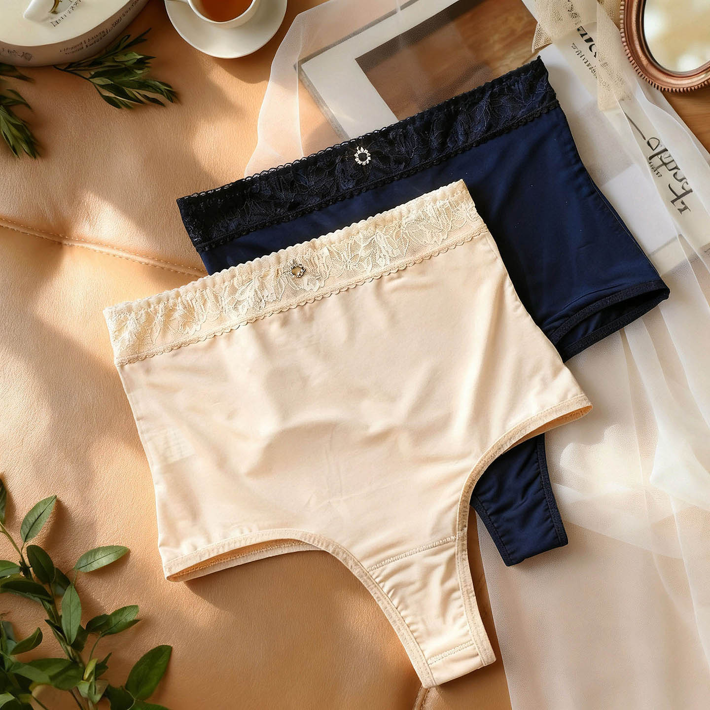 高腰收腹丁字裤女无痕加宽防勒