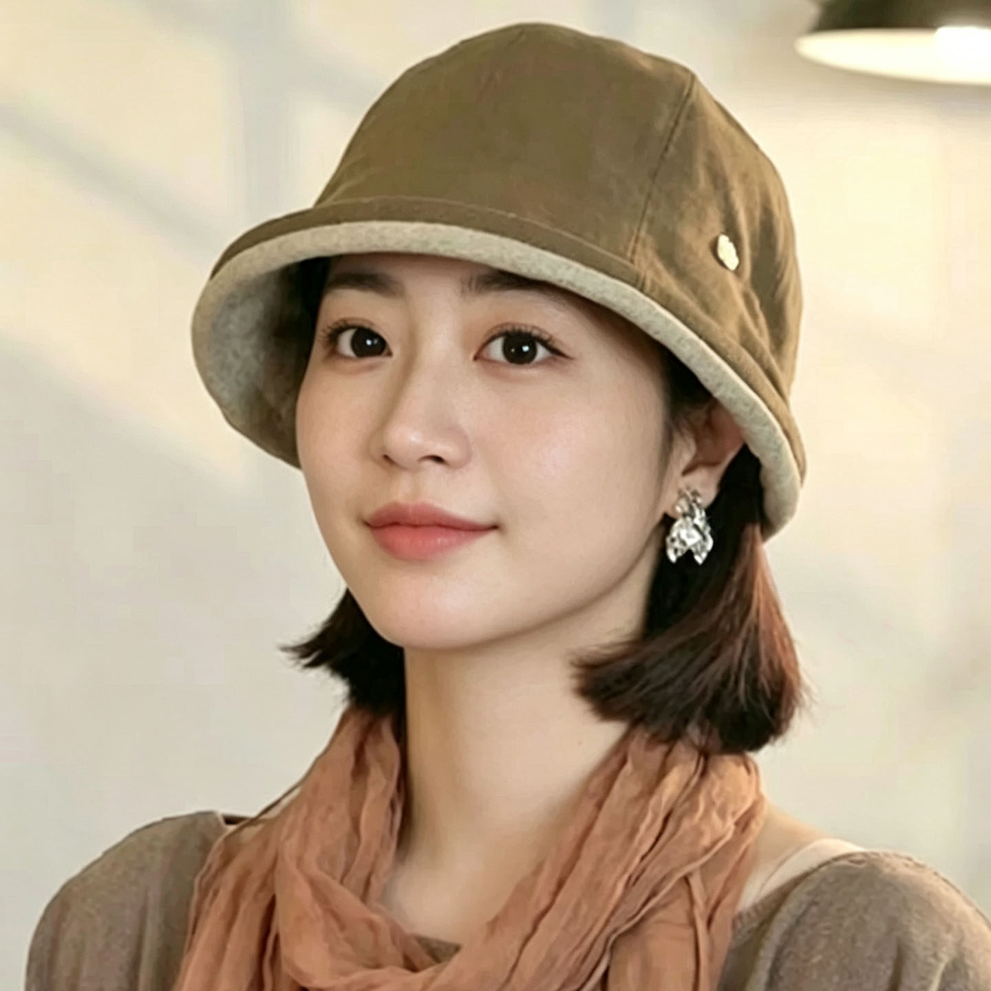春秋季新款日系渔夫帽女精致休闲