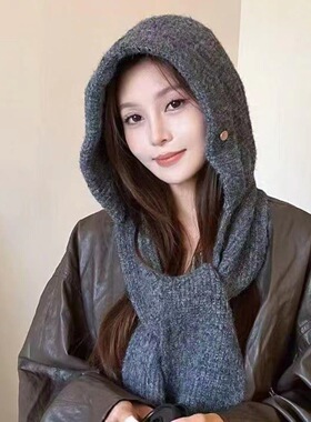 冬季韩版巴拉克拉法帽围巾一体女