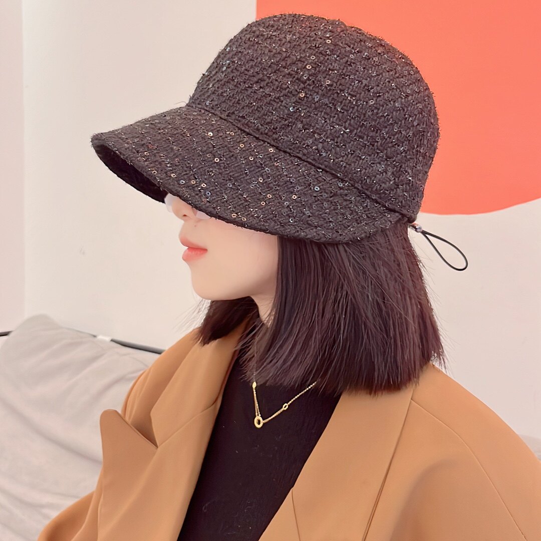 春夏薄款小香风宽檐素颜神奇时髦渔夫帽子女韩版百搭显脸小鸭舌帽