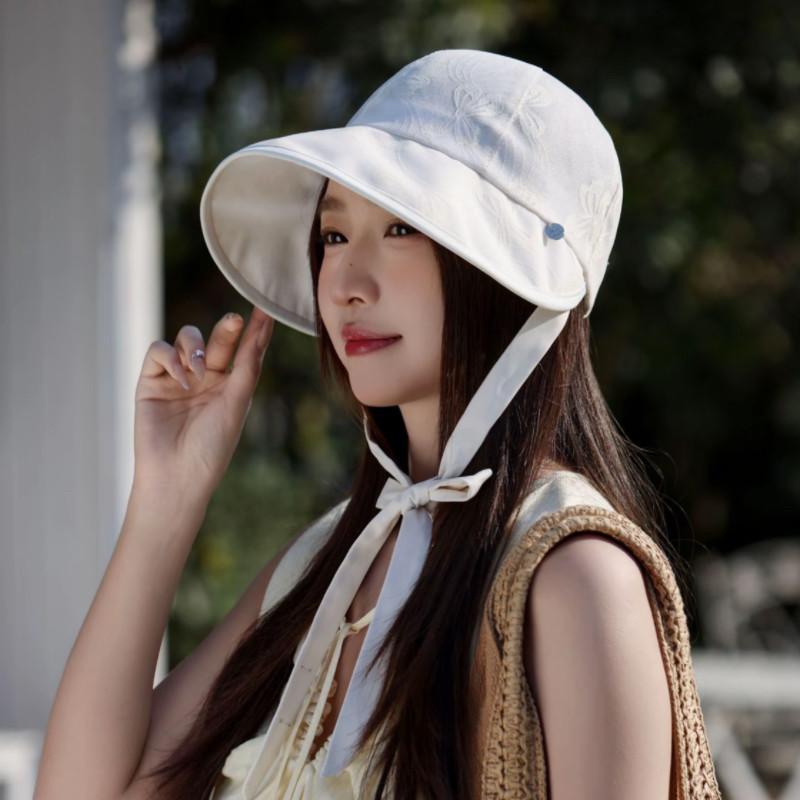 飘带遮阳防晒鸭舌帽2026新款春夏