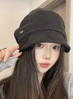 超多戴法麂皮绒百变堆堆帽子女