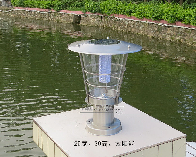 柱头灯太阳能户外现代不锈钢