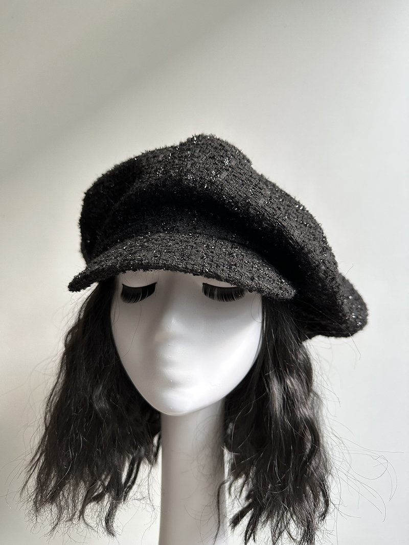 云朵帽春秋小香风女粗花呢